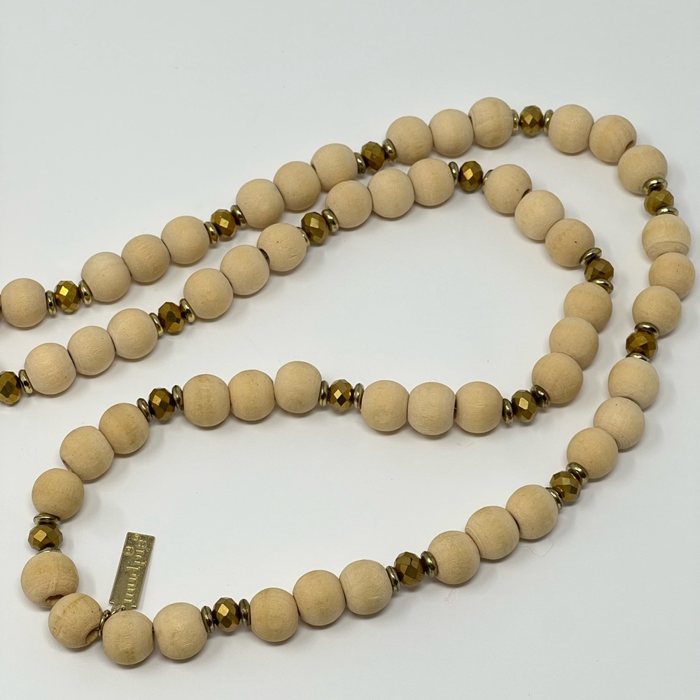 Wood Bead Tassel Necklace Rustic Farmhouse Beaded Jewelry  Boho Accessories Rope - Picture 8 of 12